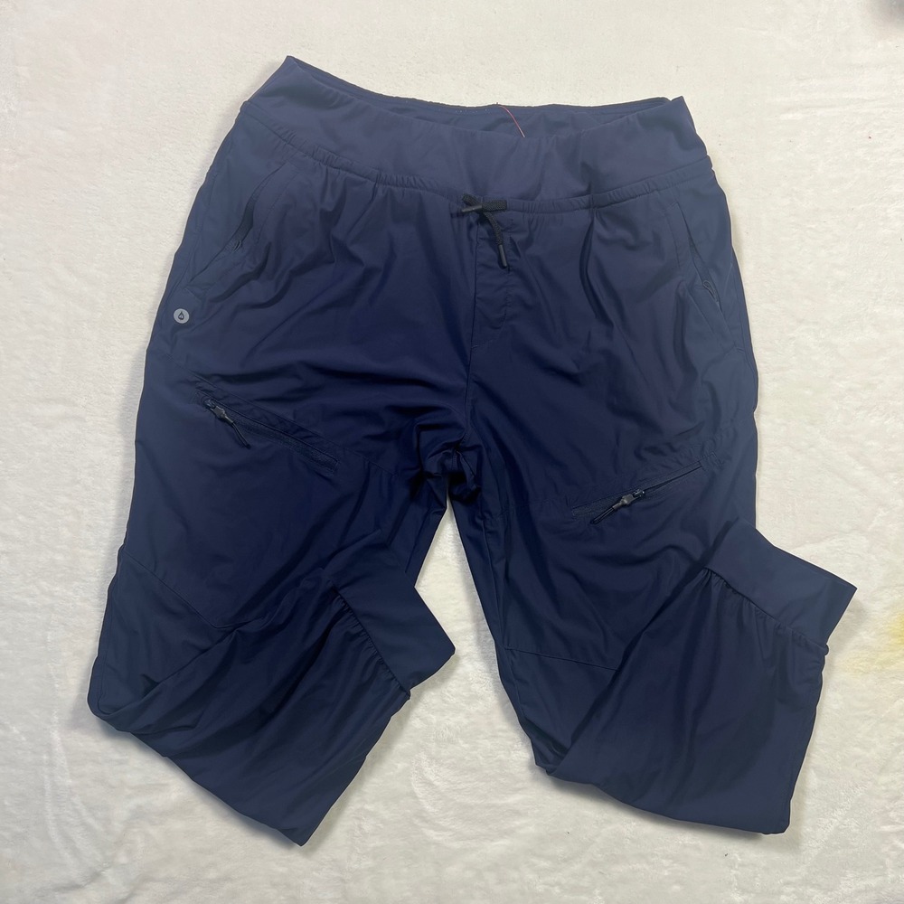 Baleaf Womens 2XL Navy Blue Hiking Jogger Pants Zipper Pockets Athletic Tapered